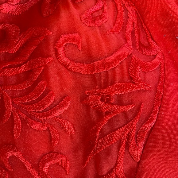 Janique By Kourosh Babaian Strapless Evening Dress Size 0 Red Prom High Low - Picture 12 of 13